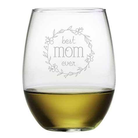 Best Mom Ever Stemless Wine Glasses Set Of 4