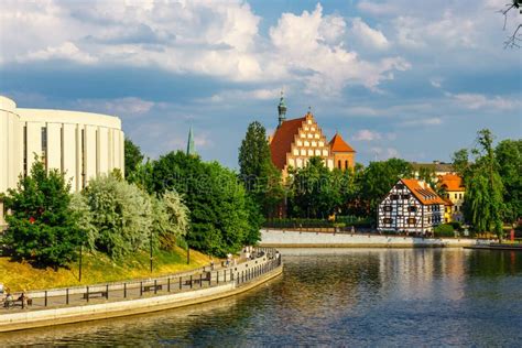 Architecture of Bydgoszcz City at Brda River in Poland, Poland ...