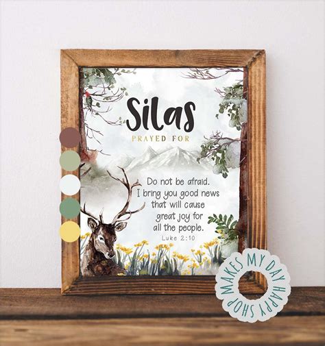 Silas Personalized Name Meaningcustom First Name Wall Etsy