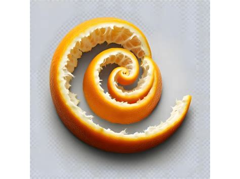 Close Up Spiral Peeled Fresh Orange Peel Graphic By Ai Illustration