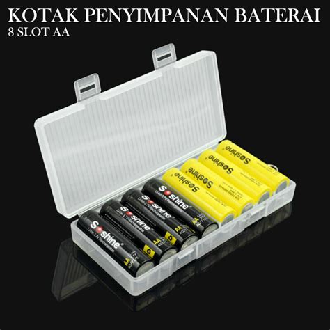 Soshine Kotak Penyimpanan Baterai Battery Storage Box 8 Slot For AA