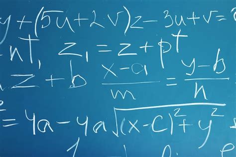 Fórmulas Matemáticas Sobre Fondo De Pizarra Foto Premium