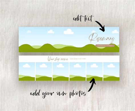 Etsy Banner Template Editable in Canva, DIY Etsy Photo Covertemplate ...