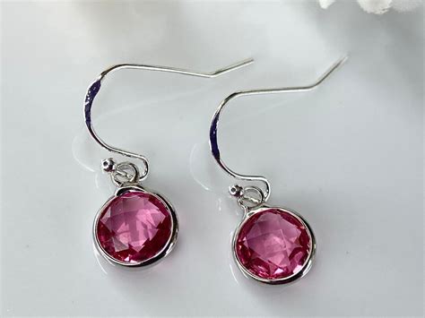 October Birthstone Earrings, October Birthday Earrings, October ...