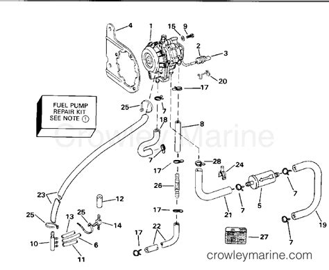 FUEL PUMP 1994 Evinrude Outboards 60 E60ELERS Crowley Marine