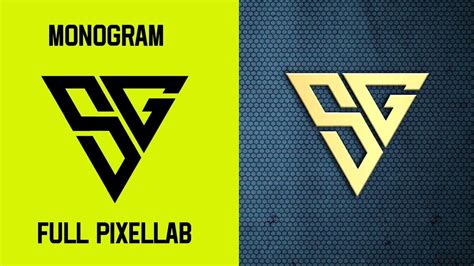 Cara Membuat Logo Monogram Inisial S G Pixellab Tutorial Youtube