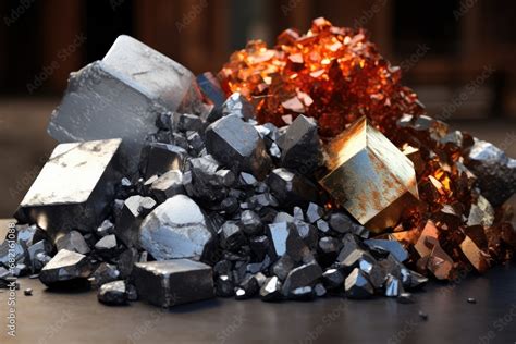 Piles Of Rare Earth Elements Mined And Refined Сoncept Renewable