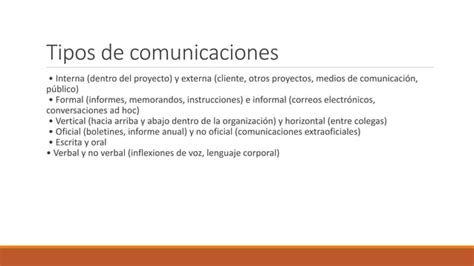 Procesos De La Gestión De Las Comunicaciones Ppt