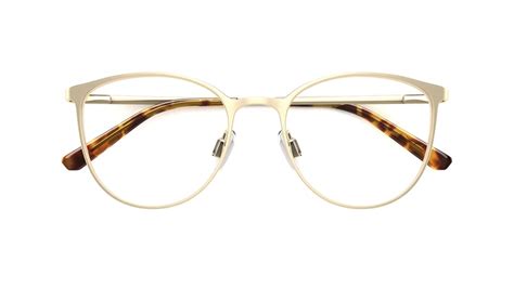 Specsavers Womens Glasses Samiya Gold Round Metal Stainless Steel