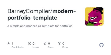 GitHub - BarneyCompiler/modern-portfolio-template: A simple and modern ...