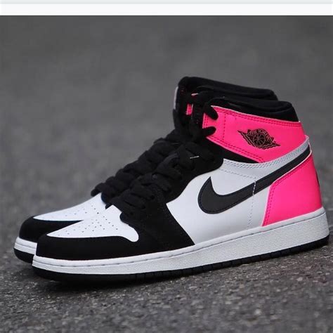 Nike Shoes Nike Air Jordan 1 Neon Pink Reflective Black Color