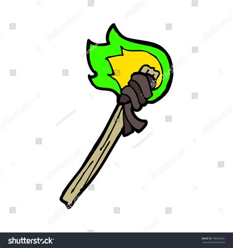 Cartoon Burning Torch Stock Vector Royalty Free 186556001 Shutterstock