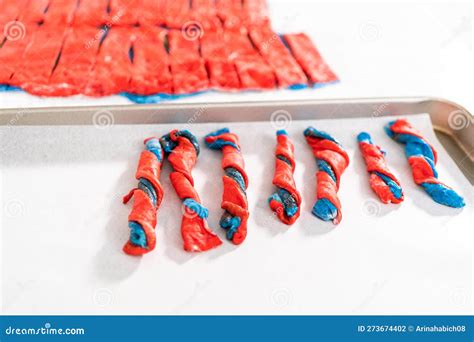 Patriotic Cinnamon Twists Stock Photo Image Of Patriotic