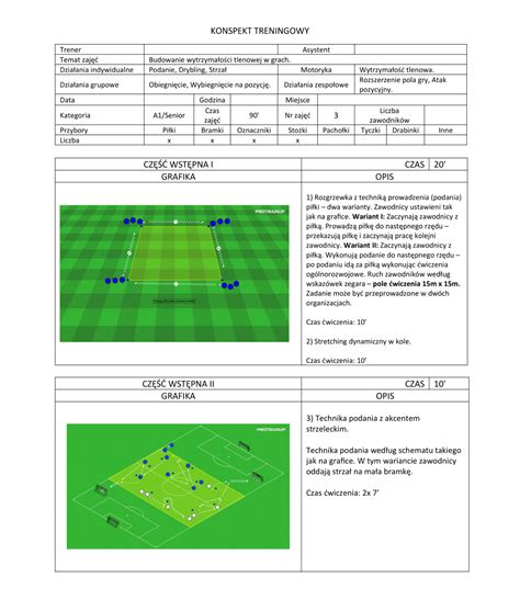 Konspekty Treningowe Akademia Futbol Materia Y Szkoleniowe Dla Trener W