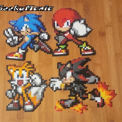 Shadow The Hedgehog Perler Etsy