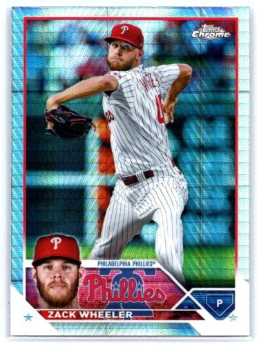 2023 Topps Chrome Baseball Prism Refractor Parallel 20 Zack Wheeler