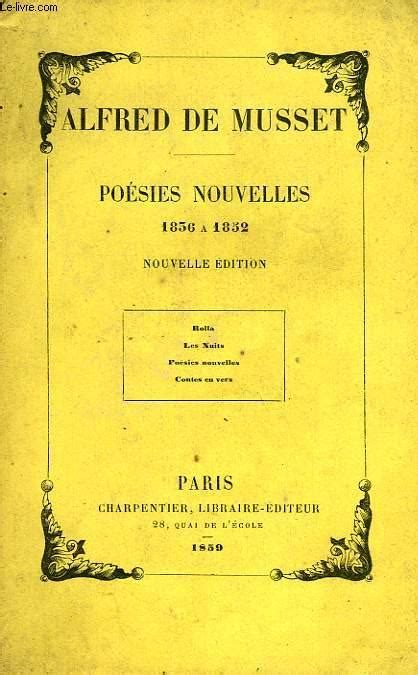 Poesies Nouvelles By Musset Alfred De Bon Couverture Souple