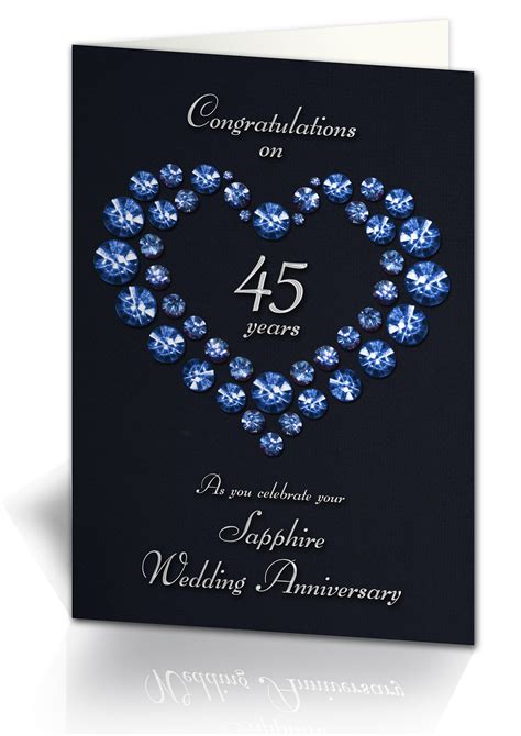 Sapphire Wedding Anniversary Card Behance