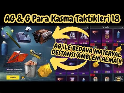 Güncel G Para Kasma Taktikleri 18 AG Kasma Taktikleri Pubg Mobile Ag