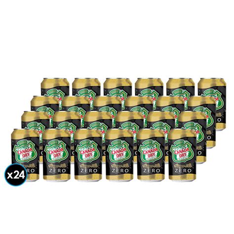 Booz Cl 24x Bebida Canada Dry Ginger Ale Zero Lata 350cc