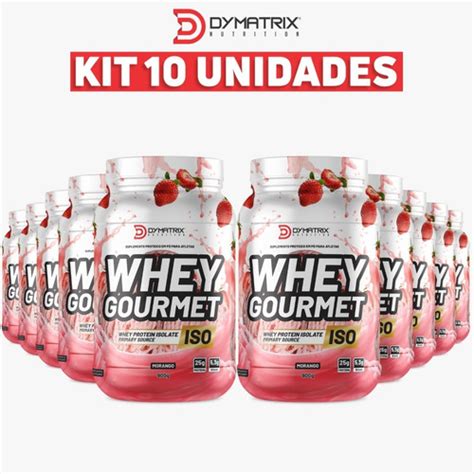 10x Whey Iso Gourmet Dymatrix Nutrition 900g Cada Frete grátis