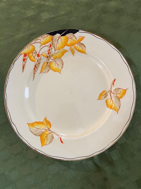 Crown Devon Fieldings England Art Deco Plate Etsy