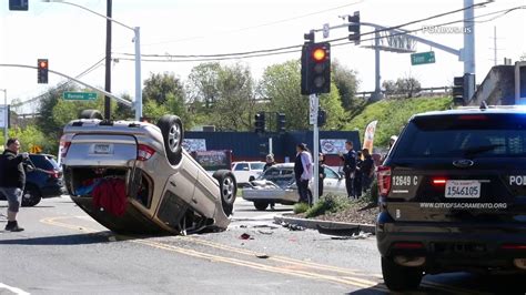 Rollover Accident Shuts Down Intersection Near Sac State College Town March 10 2020 Youtube