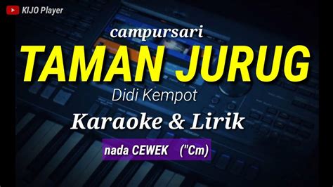 Taman Jurug Didi Kempot Karaoke And Lirik Youtube