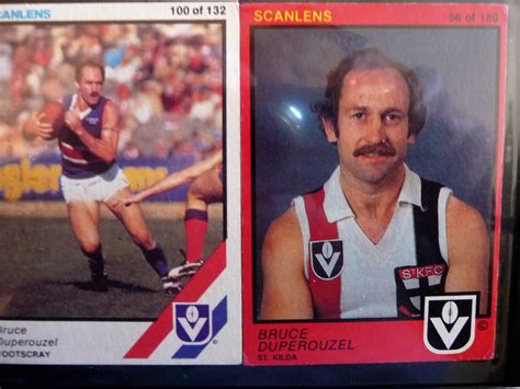 Former Claremont Player Bruce Duperouzel On Signed Afl Cards