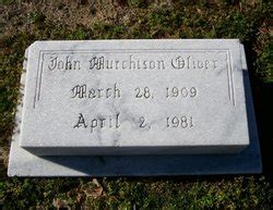 John Murchison Oliver 1909 1981 Mémorial Find a Grave