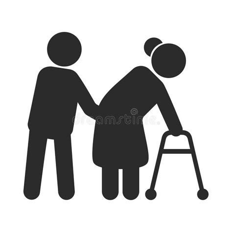 Disabled People Care And Disability Icon Set Stock Vector