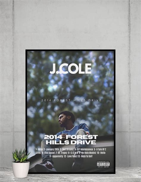 J Cole J Cole Poster J Cole Album Poster 2014 Forest Etsy