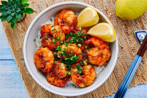 EASY Shrimp Rice Bowl With Garlic Butter Sauce