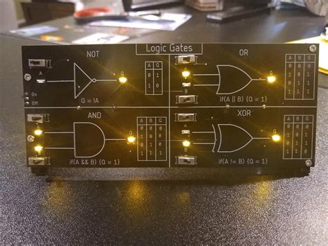 I Made An Interactive Logic Gate Display Fun Desk Toy And Educational