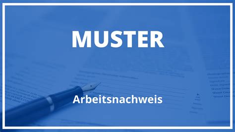 Arbeitsnachweis Muster Vorlage Word Pdf