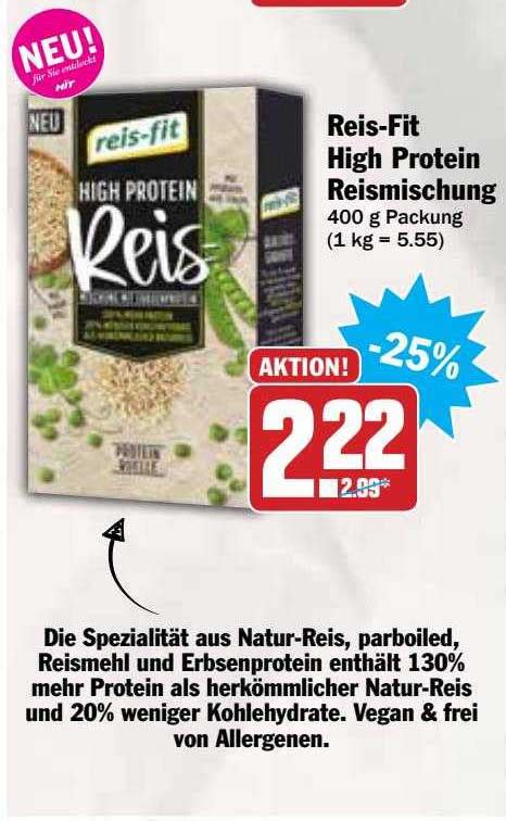 Reis Fit High Protein Reismischung Angebot Bei Hit 1Prospekte De