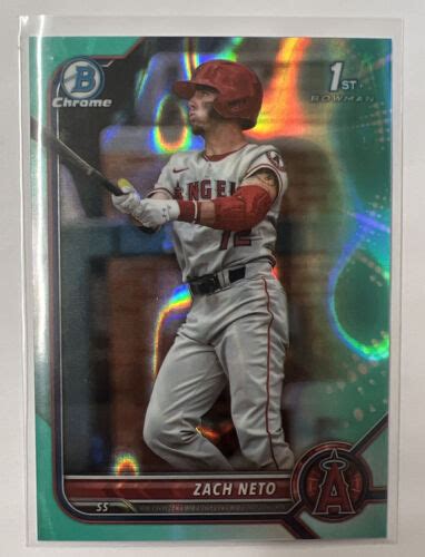 2022 Bowman Draft Chrome Zach Neto AQUA LAVA Refractor 199 BDC 18 EBay