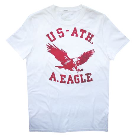 アメリカン イーグル アウトフィッターズ 半袖 Tシャツ（ホワイト・アメリカンイーグル）l（身幅約54cm）american Eagle