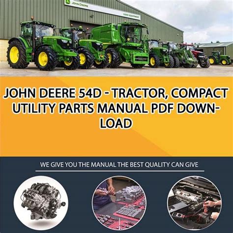 John Deere 54d Tractor Compact Utility Parts Manual Pdf Download Service Manual Repair