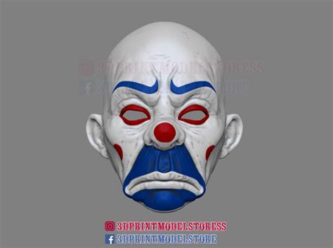 3d Print File Joker Dark Knight Cosplay Clown Mask Bozo Mask Etsy