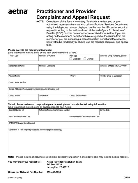 Fillable Online Aetna Appeal Form Fax Email Print PdfFiller