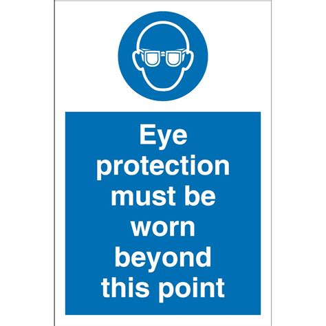 Eye Protection Must Be Worn Beyond This Point Signs From Key Signs Uk