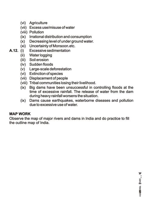 Class 10 Social Science Notes For Water Resources Pdf Study