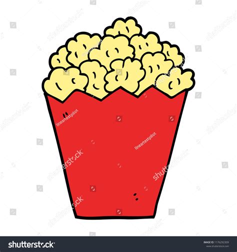 Cartoon Doodle Cinema Popcorn Stock Vector Royalty Free 1176292309