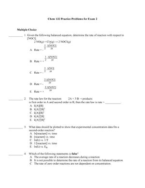 Chem 132 Practice Problems Exam 1 Chem 132 Practice Problems For Exam