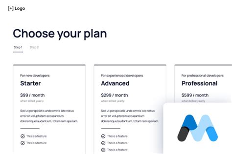 Webflow Showcased Membership Pricing Table