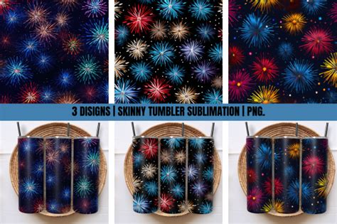 3D Firework Tumbler Wrap Graphic By GOOBOAT Creative Fabrica