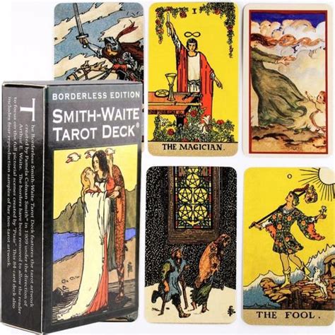 Smith Waite Tarot Deck Borderless Edition Vers O De Bolso Tar Rider