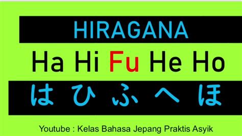 Belajar Menulis HIRAGANA Ha Hi Fu He Ho YouTube