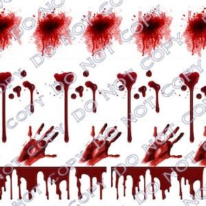 Bloody Nail Art, Blood Drip Nail Decals Halloween Nail Art, Halloween ...